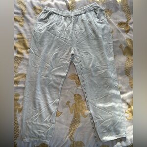 Women’s Ocean State of Mind, Rincon PR - linen blend beige pants - Size M